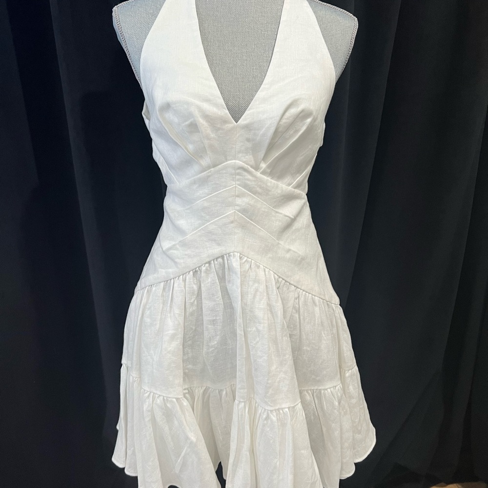Zimmerman BRAND NEW with tags white sundress. Back ties- side cutouts- size 6